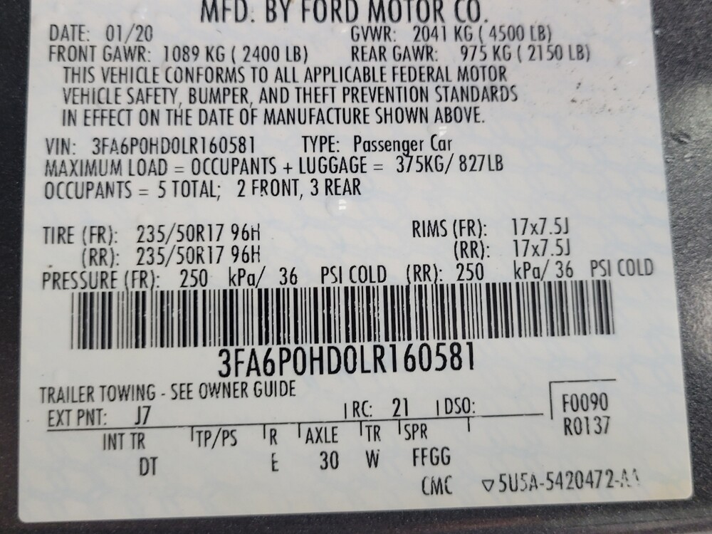 2020 Ford Fusion in Huntsville, AL 35816 - 18074736 33