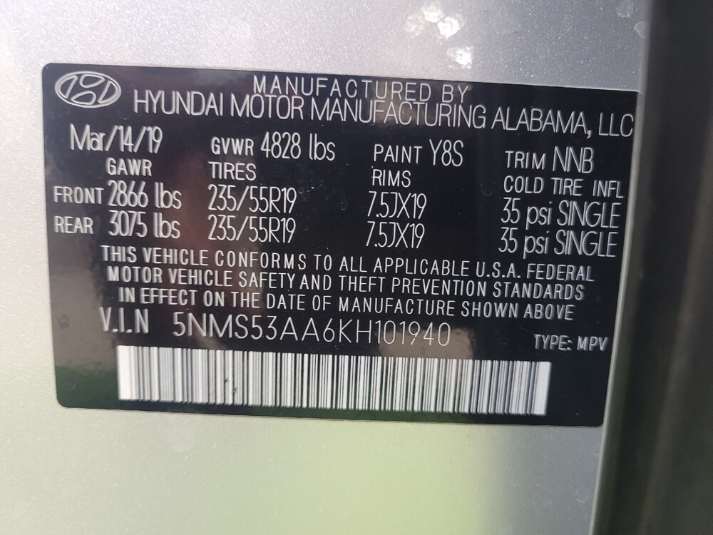 2019 Hyundai Santa Fe in Clearwater, FL 33764 - 18075053 33