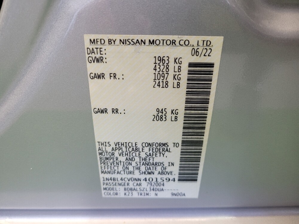 2022 Nissan Altima in Toledo, OH 43617 - 18075141 33