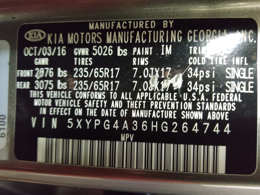 2017 Kia Sorento in Charlotte, NC 28213 - 18075229 33