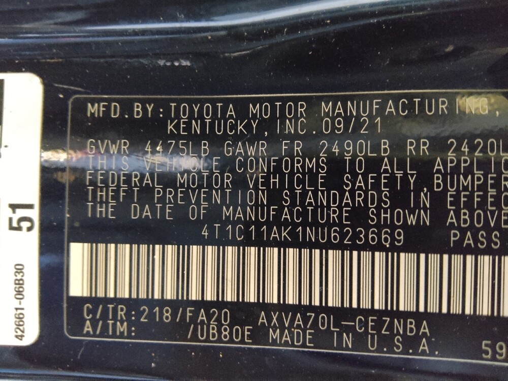 2022 Toyota Camry in Athens, GA 30606 - 18075401 33