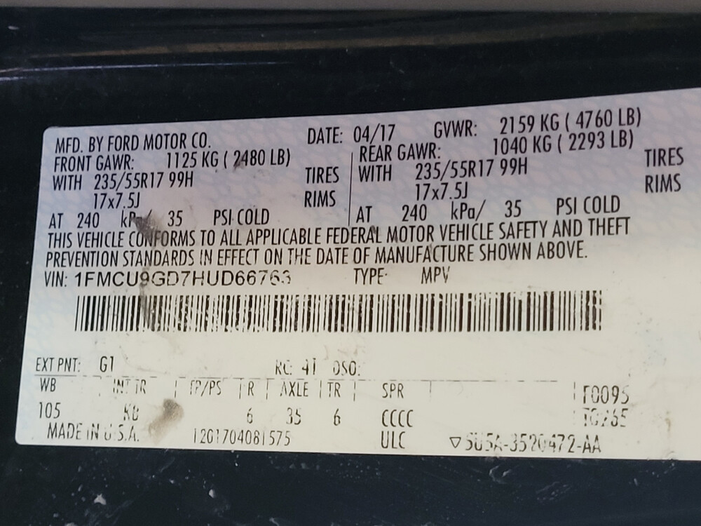 2017 Ford Escape in Kissimmee, FL 34744 - 18075685 33