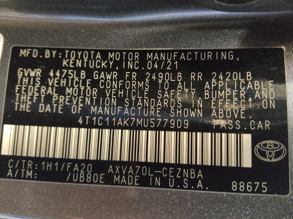 2021 Toyota Camry in Greensboro, NC 27407 - 18075692 33