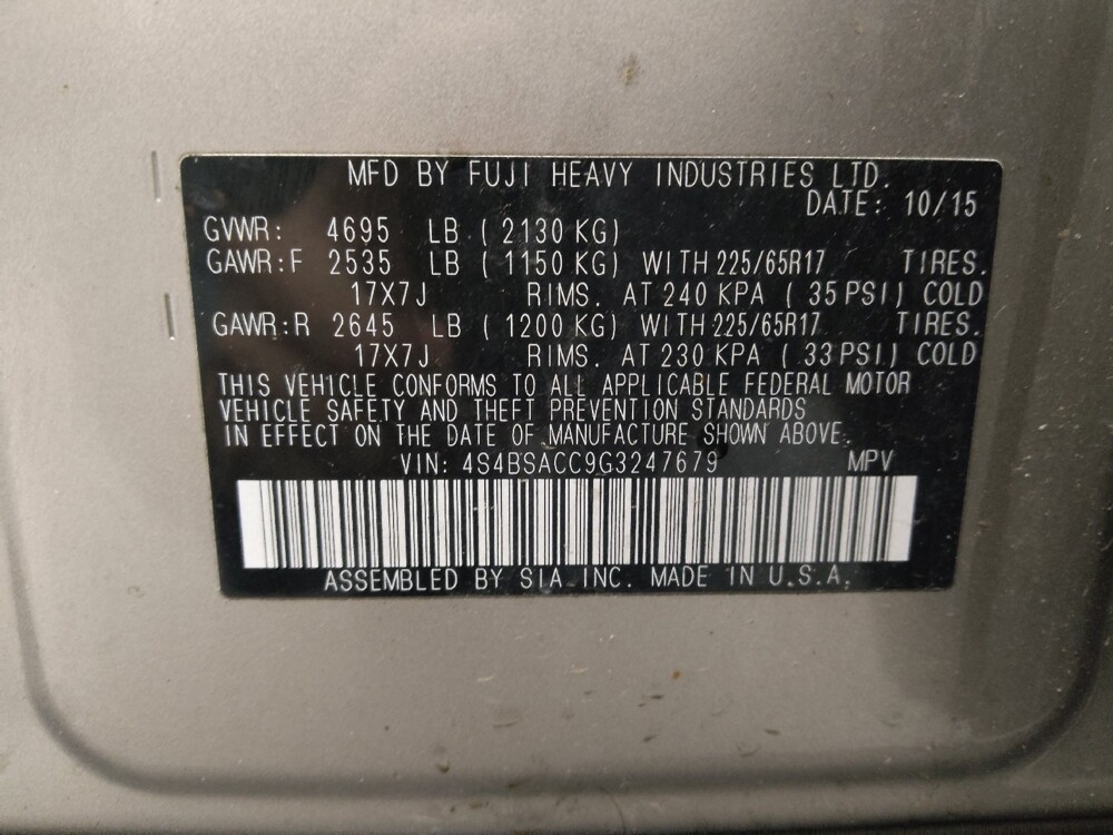 2016 Subaru Outback in Des Moines, IA 50310 - 18075716 33