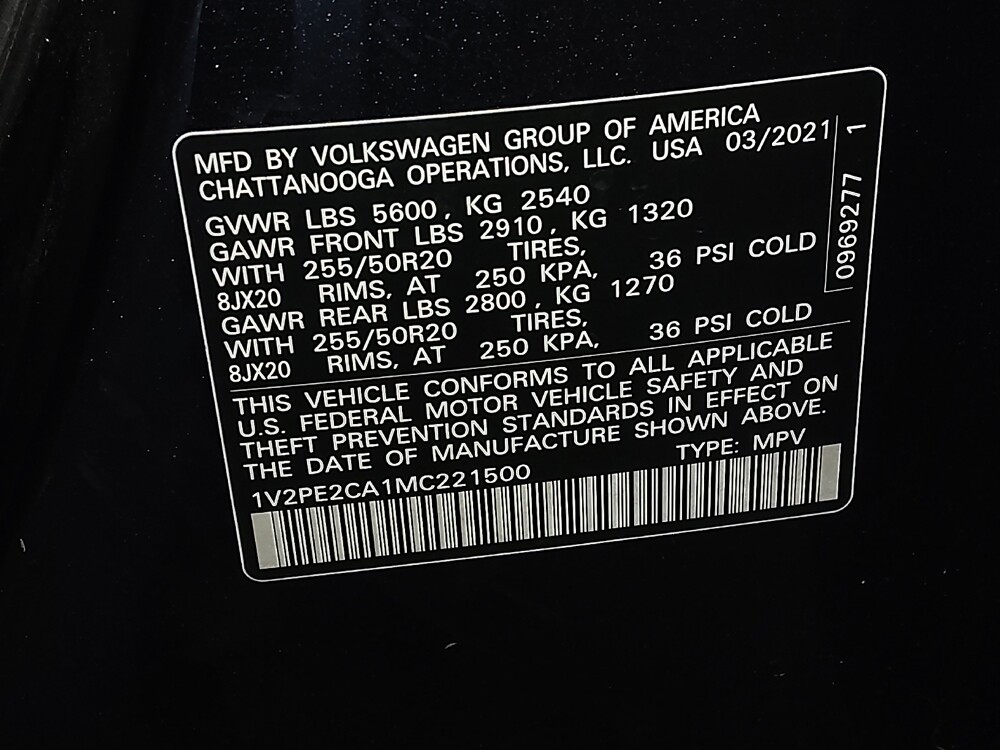 2021 Volkswagen Atlas in Jacksonville, FL 32225 - 18075936 33