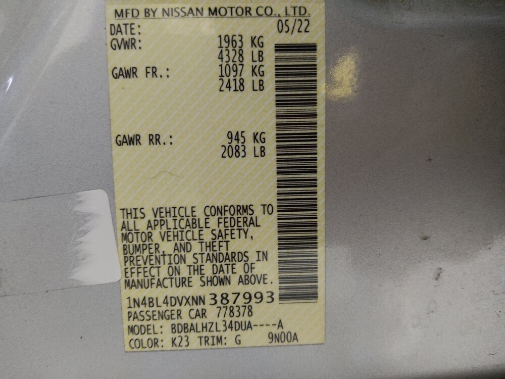 2022 Nissan Altima in Winston-Salem, NC 27103 - 18076088 33