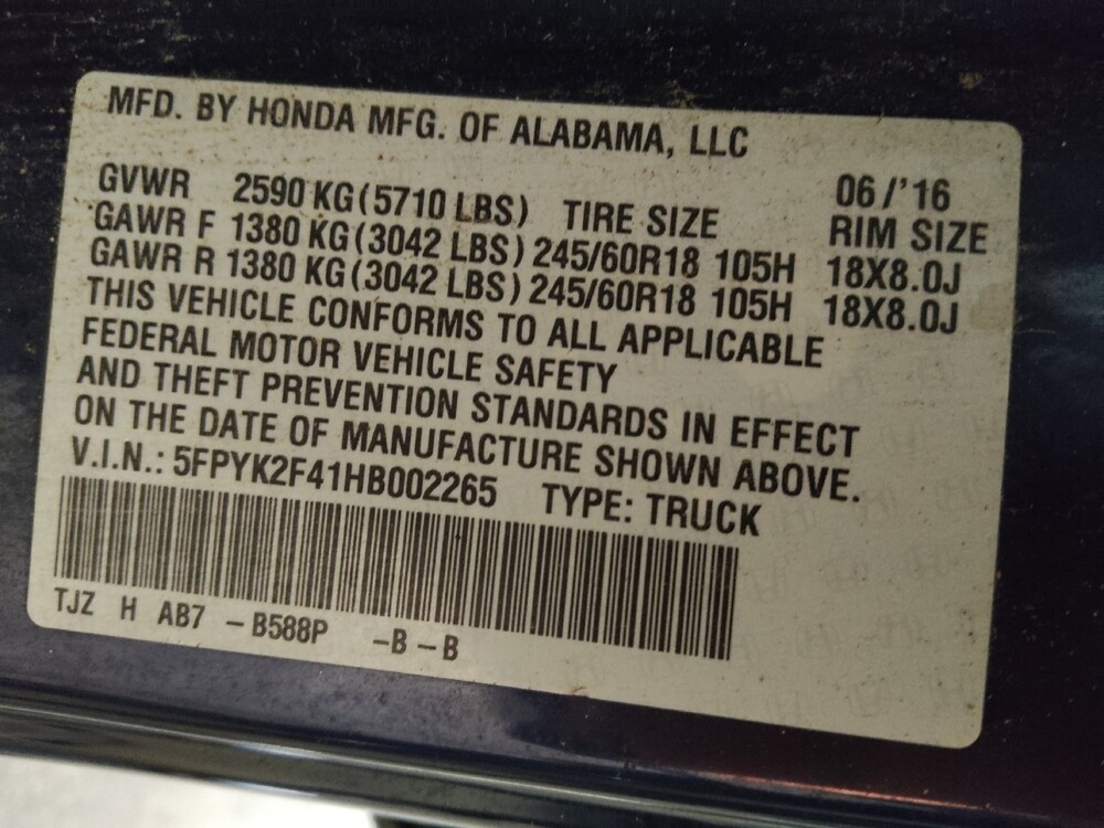 2017 Honda Ridgeline in Charleston, SC 29414 - 18076554 33