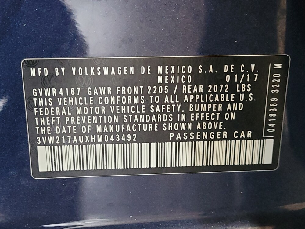 2017 Volkswagen Golf in Jacksonville, FL 32210 - 18076612 33