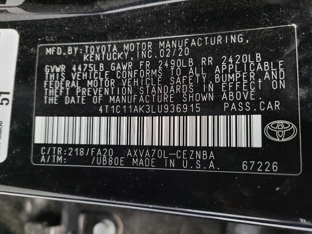 2020 Toyota Camry in Cincinnati, OH 45255 - 18076621 33