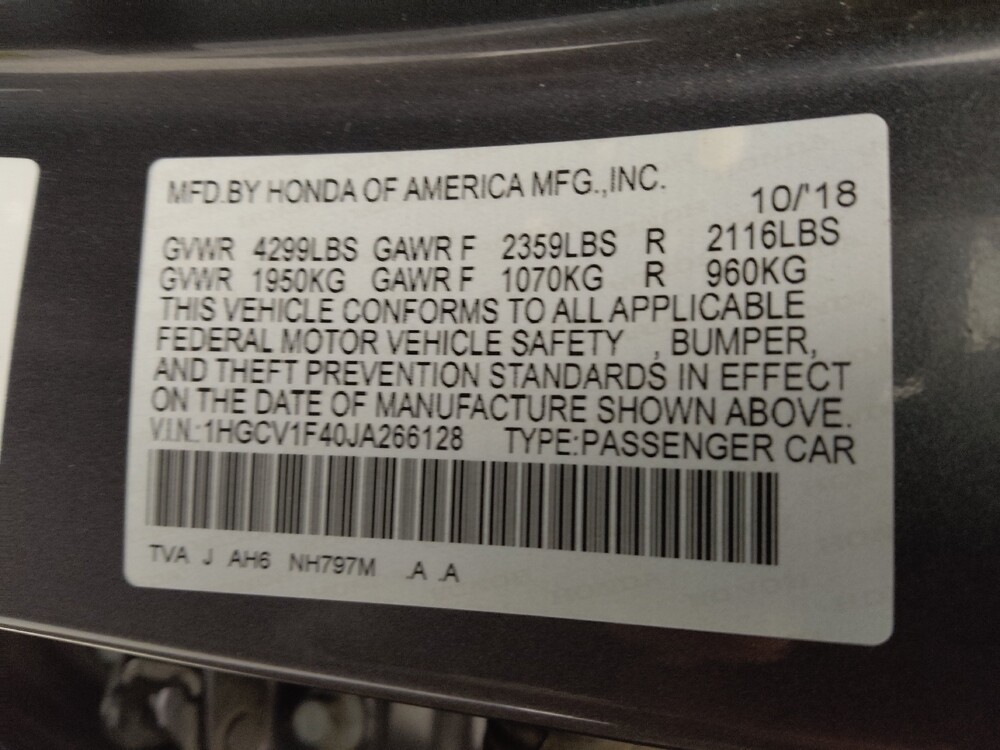 2018 Honda Accord in Denver, CO 80012 - 18076827 33
