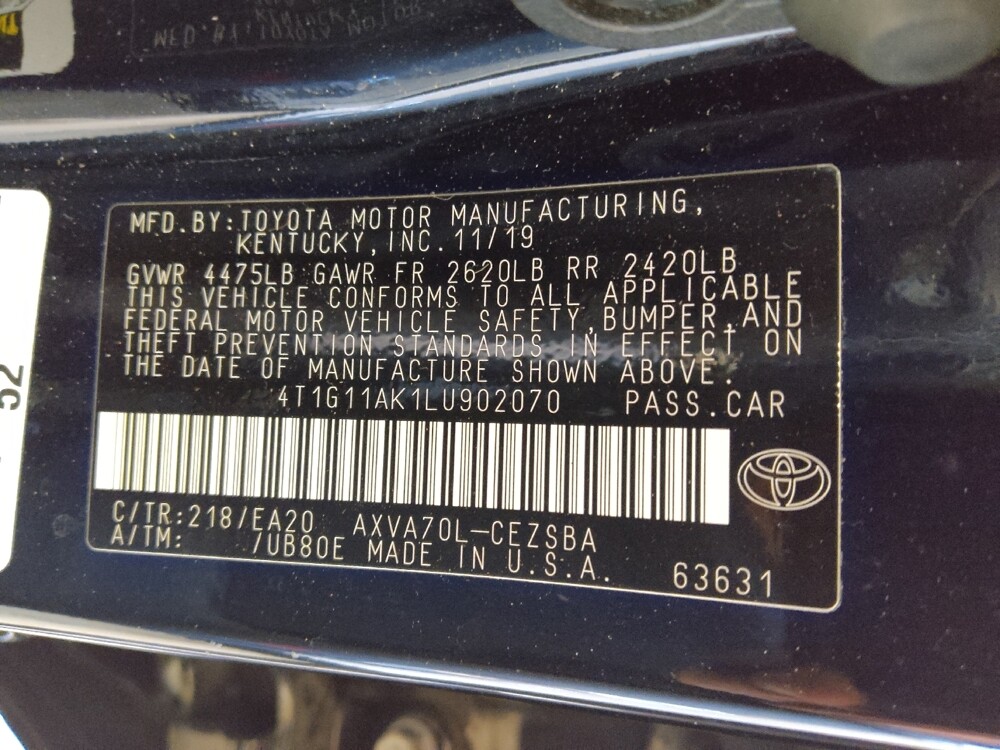 2020 Toyota Camry in Athens, GA 30606 - 18076942 33