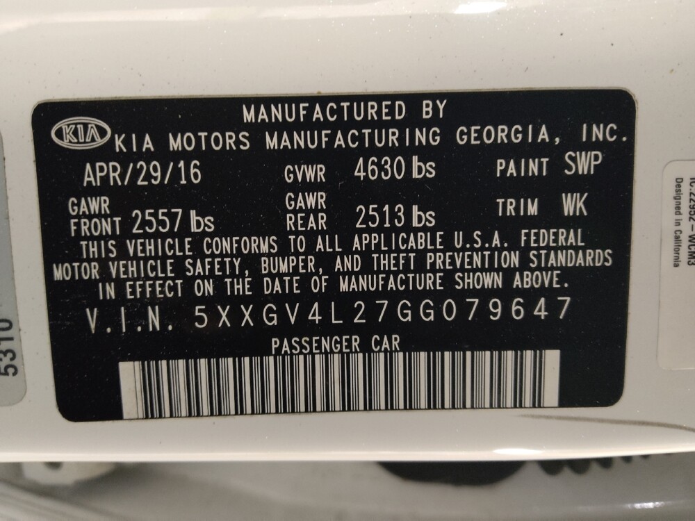 2016 Kia Optima in Stone Mountain, GA 30083 - 18077118 33