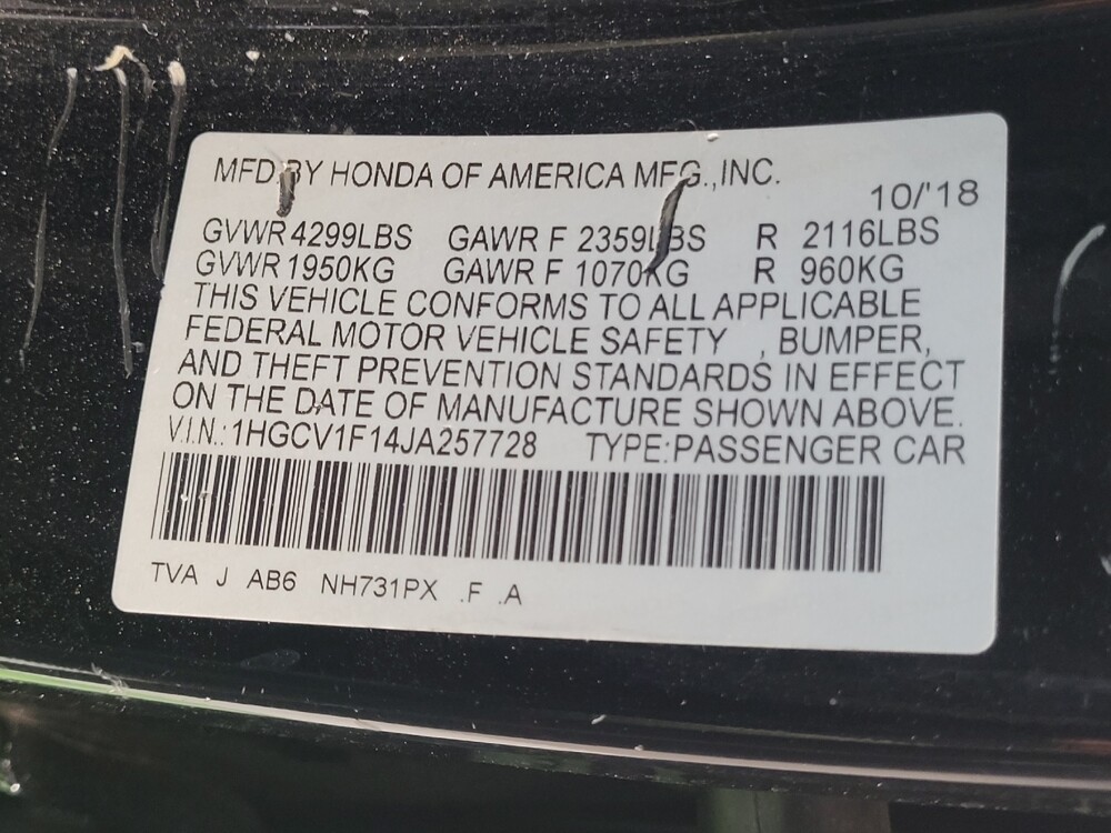 2018 Honda Accord in Fort Myers, FL 33907 - 18077149 33