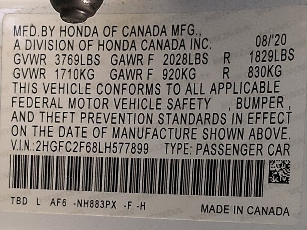 2020 Honda Civic in Tampa, FL 33619 - 18077159 33