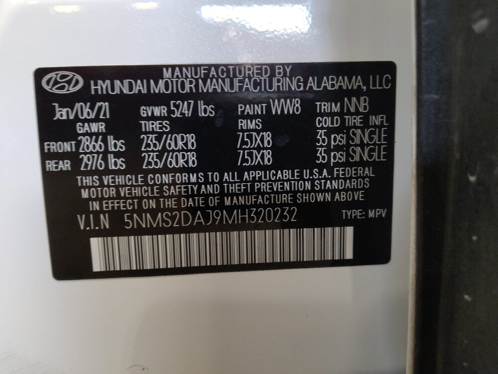 2021 Hyundai Santa Fe in Jacksonville, FL 32210 - 18077288 33