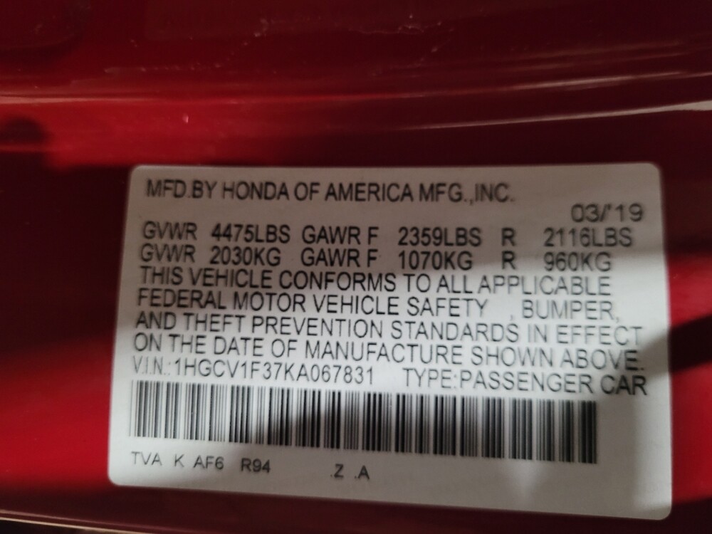 2019 Honda Accord in Owings Mills, MD 21117 - 18077313 33