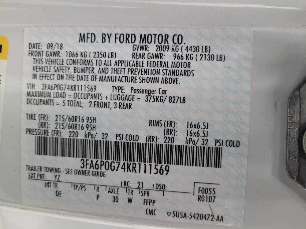 2019 Ford Fusion in El Cajon, CA 92020 - 18077525 33