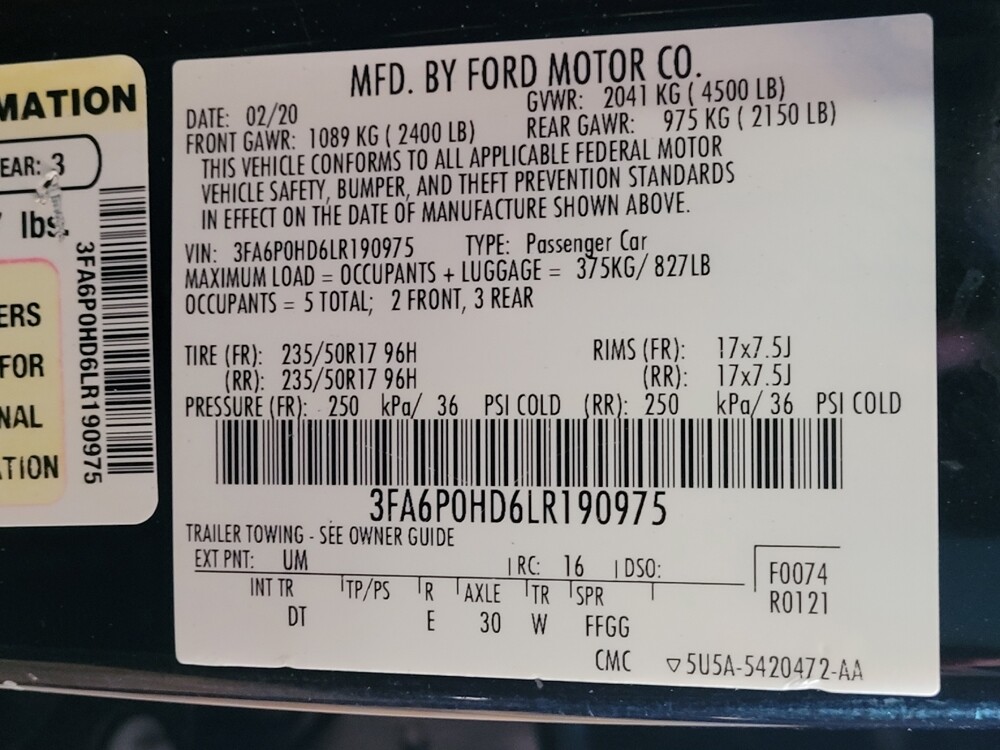 2020 Ford Fusion in Ocala, FL 34471 - 18077549 33