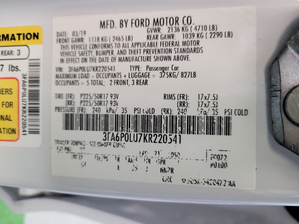 2019 Ford Fusion in Toledo, OH 43617 - 18077577 33