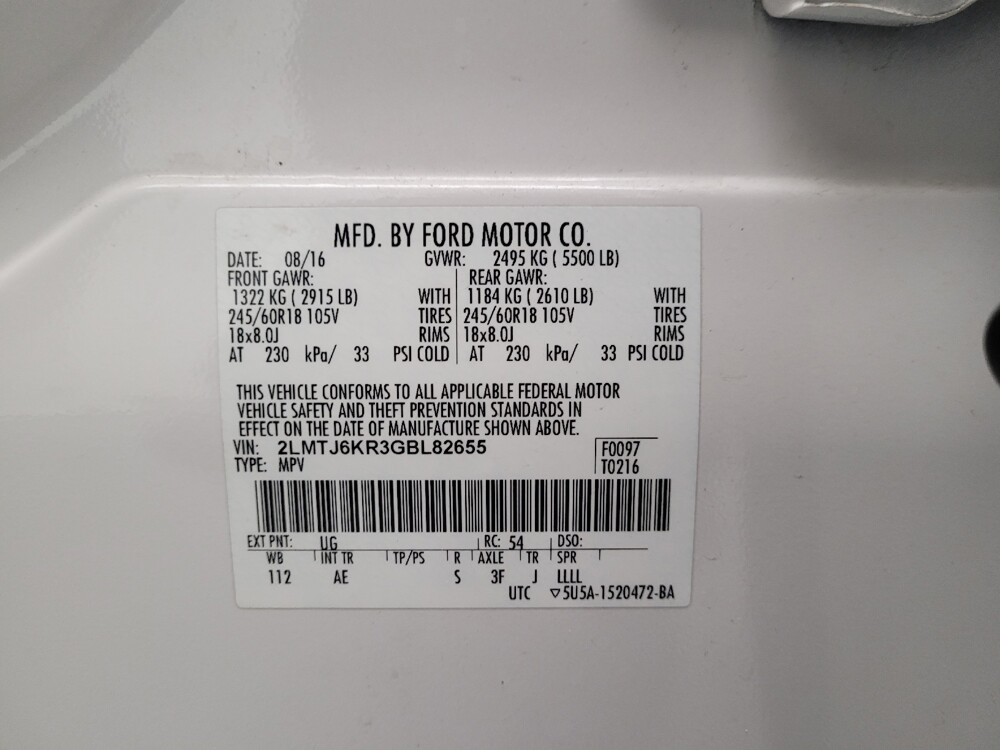 2016 Lincoln MKX in Montclair, CA 91763 - 18078020 33