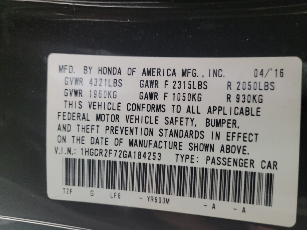 2016 Honda Accord in Eastpointe, MI 48021 - 18078061 33