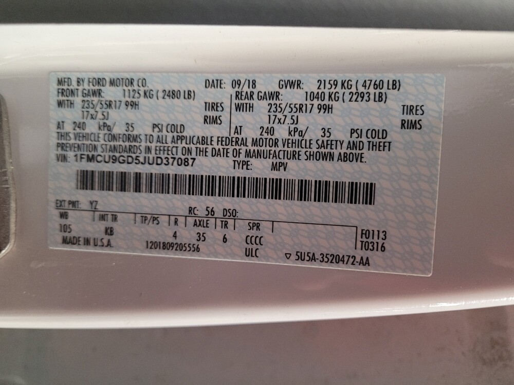 2018 Ford Escape in Montclair, CA 91763 - 18078208 33