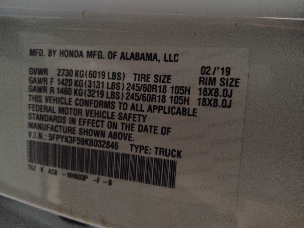 2019 Honda Ridgeline in Birmingham, AL 35215 - 18078268 33