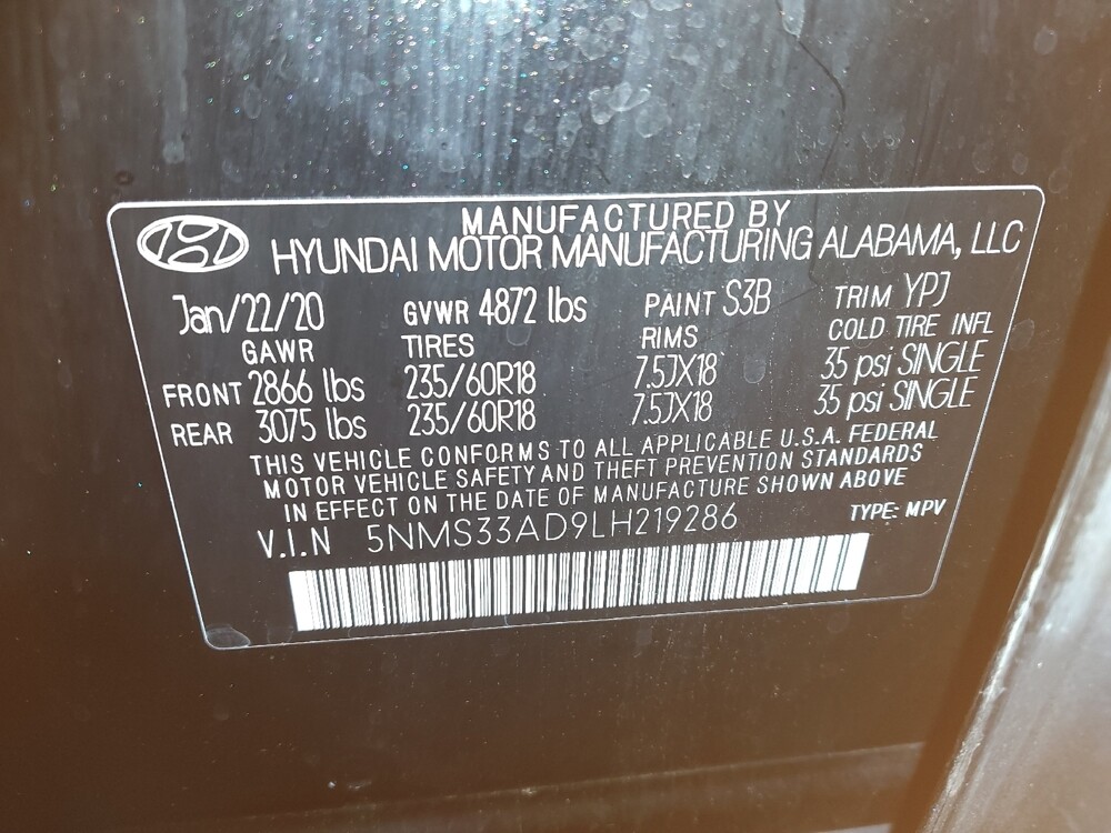 2020 Hyundai Santa Fe in Oklahoma City, OK 73139 - 18078693 33