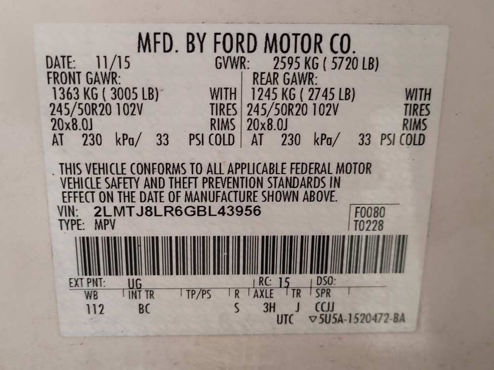 2016 Lincoln MKX in Jacksonville, FL 32210 - 18078729 33