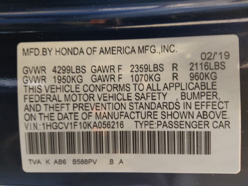 2019 Honda Accord in Houston, TX 77034 - 18078774 33