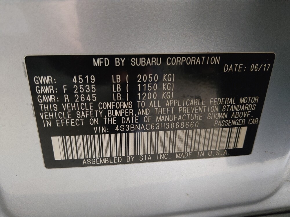 2017 Subaru Legacy in Augusta, GA 30907 - 18078968 33