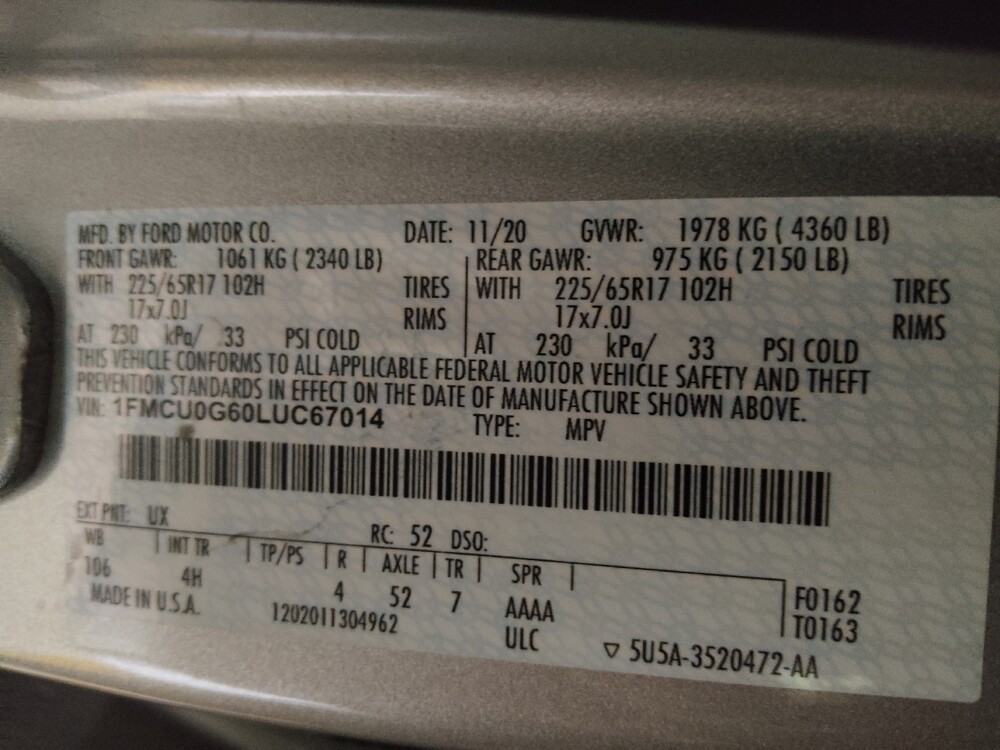 2020 Ford Escape in Augusta, GA 30907 - 18078970 33