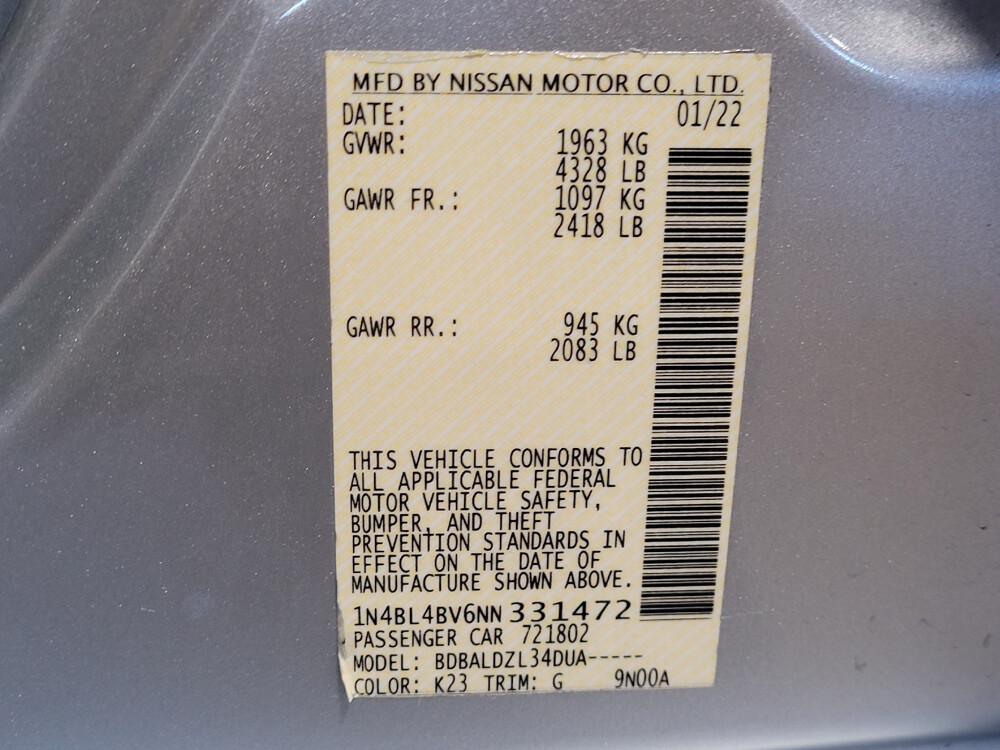 2022 Nissan Altima in Jacksonville, FL 32225 - 18079030 33