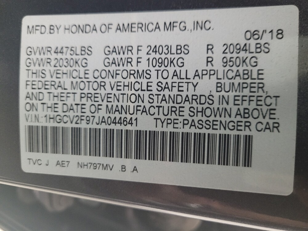 2018 Honda Accord in Indianapolis, IN 46219 - 18079199 33