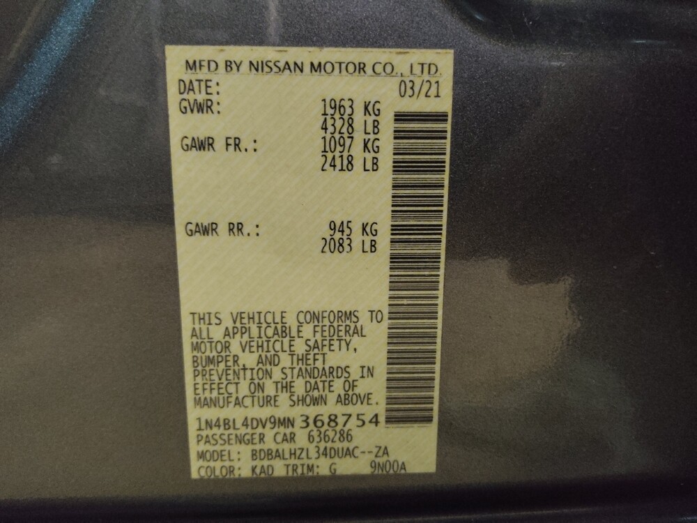 2021 Nissan Altima in Greenville, SC 29607 - 18079362 33