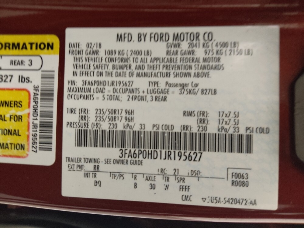 2018 Ford Fusion in Union City, GA 30291 - 18079450 33