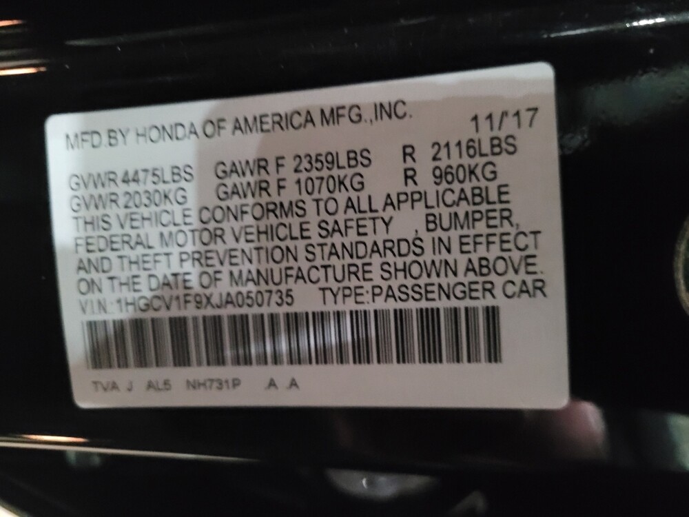 2018 Honda Accord in Laurel, MD 20724 - 18079454 33