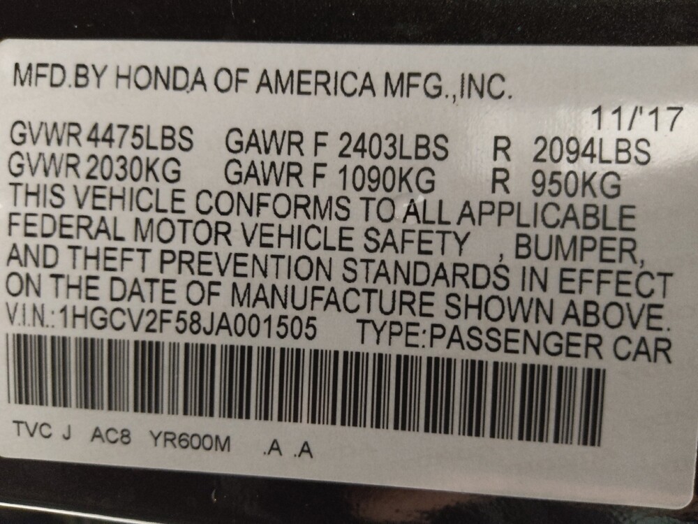 2018 Honda Accord in Tallahassee, FL 32304 - 18079492 33