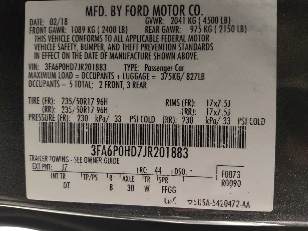 2018 Ford Fusion in Stone Mountain, GA 30083 - 18079503 33