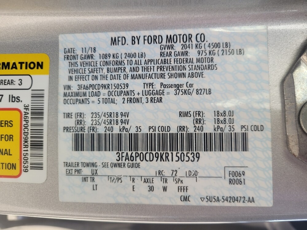 2019 Ford Fusion in Pelham, AL 35124 - 18079893 33