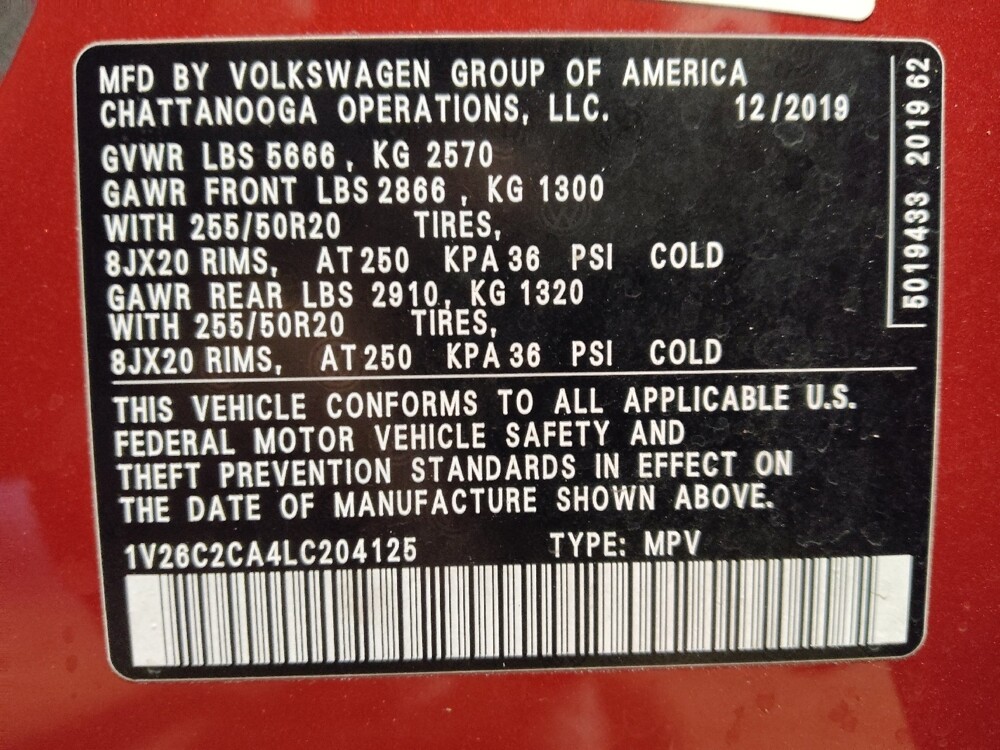 2020 Volkswagen Atlas in Gainesville, FL 32609 - 18080109 33