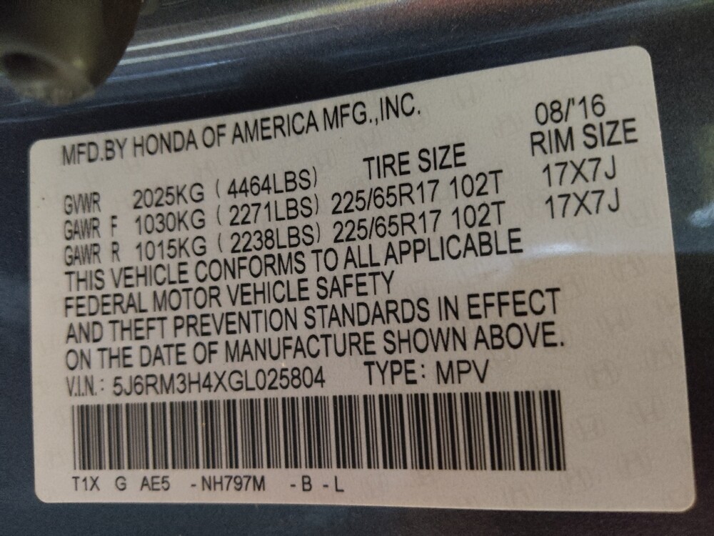 2016 Honda CR-V in Fort Myers, FL 33907 - 18080126 33