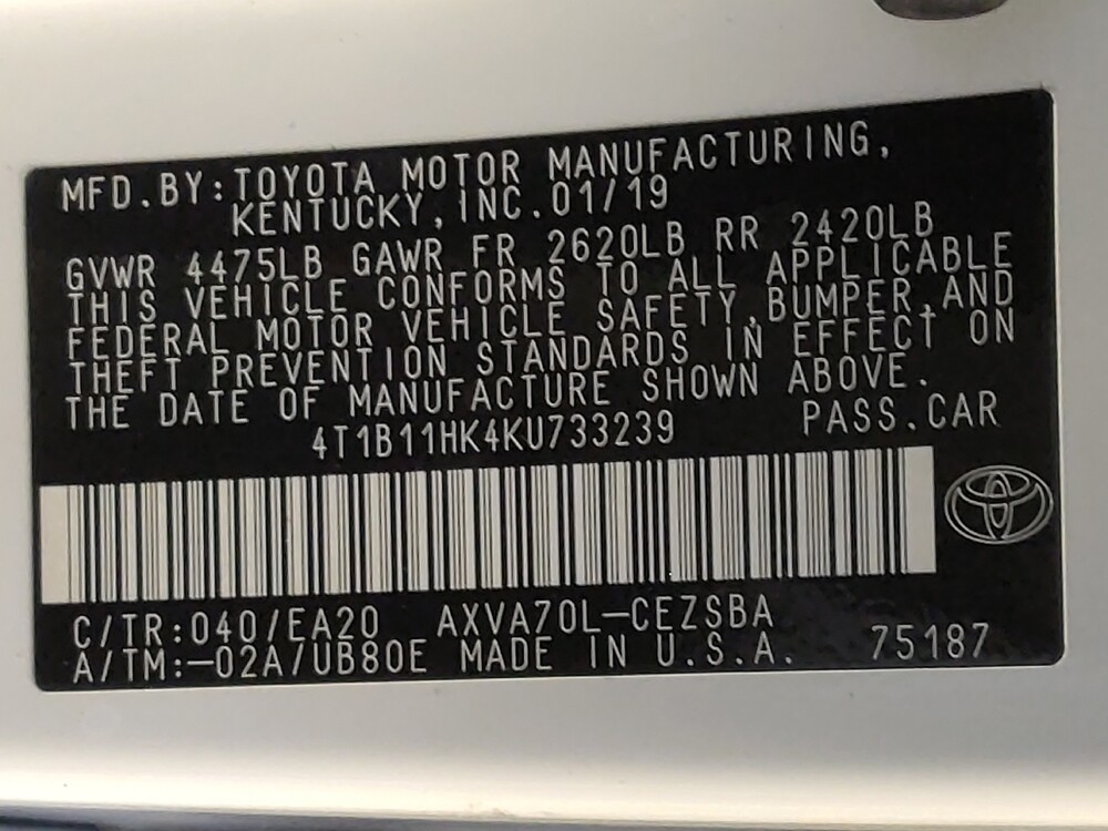 2019 Toyota Camry in Tampa, FL 33619 - 18080168 33