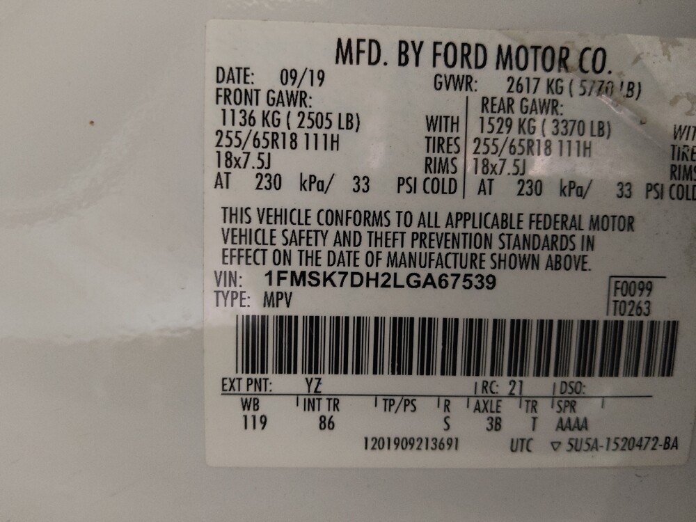 2020 Ford Explorer in Union City, GA 30291 - 18080230 33