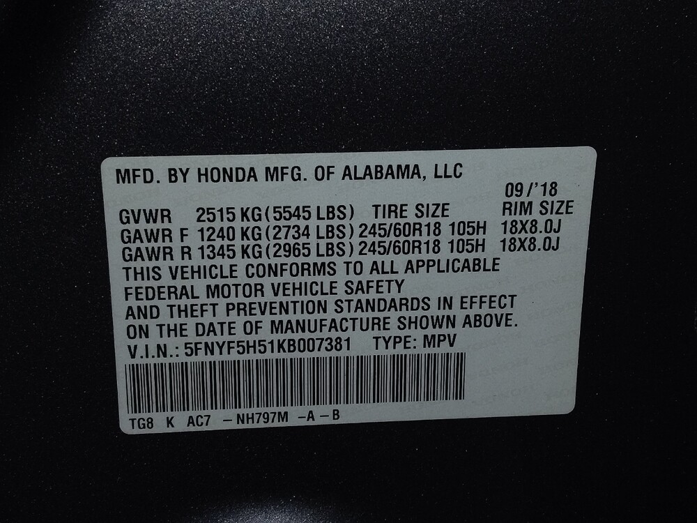 2019 Honda Pilot in West Palm Beach, FL 33409 - 18080351 33