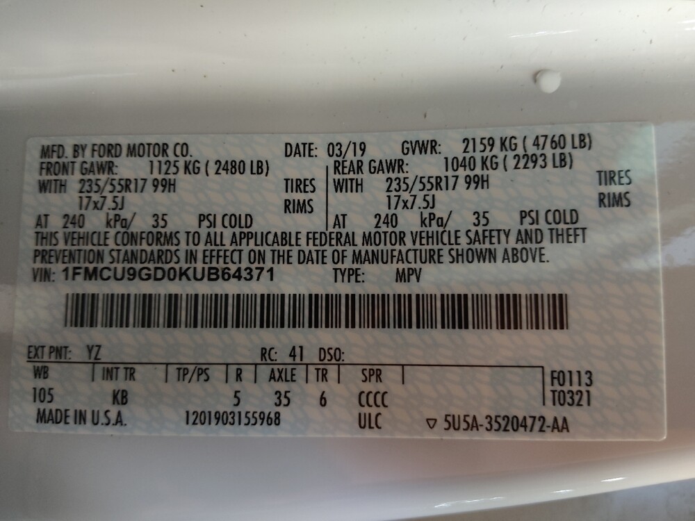 2019 Ford Escape in Clearwater, FL 33764 - 18080473 33