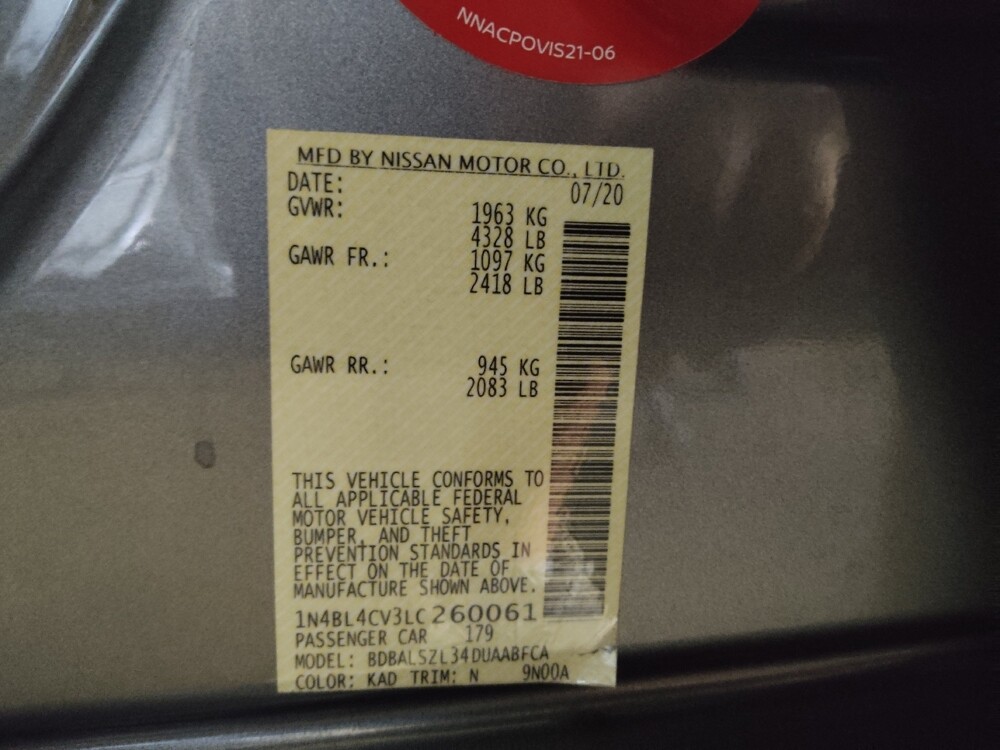 2020 Nissan Altima in Greenville, NC 27834 - 18080519 33