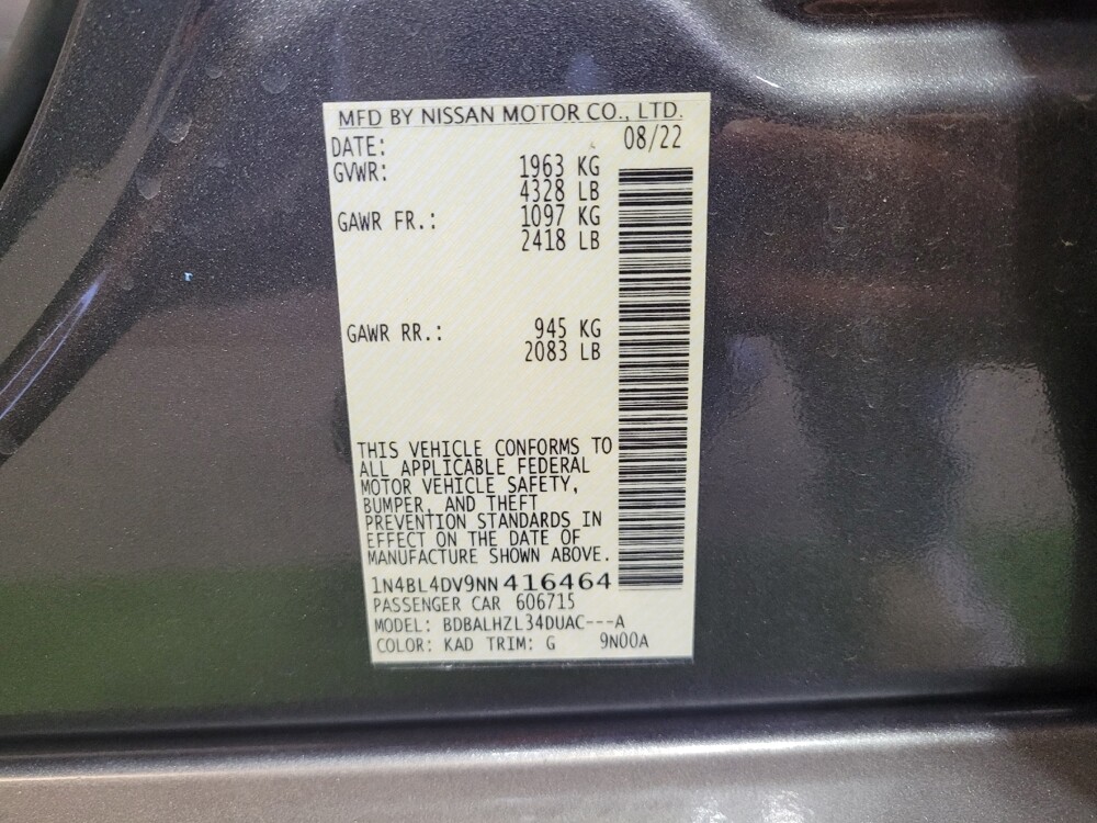 2022 Nissan Altima in Fairfield, OH 45014 - 18080567 33