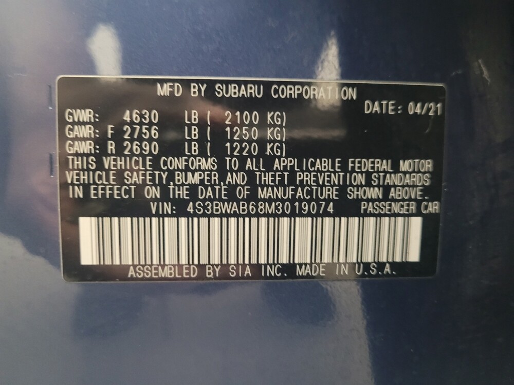 2021 Subaru Legacy in Eastpointe, MI 48021 - 18080610 33