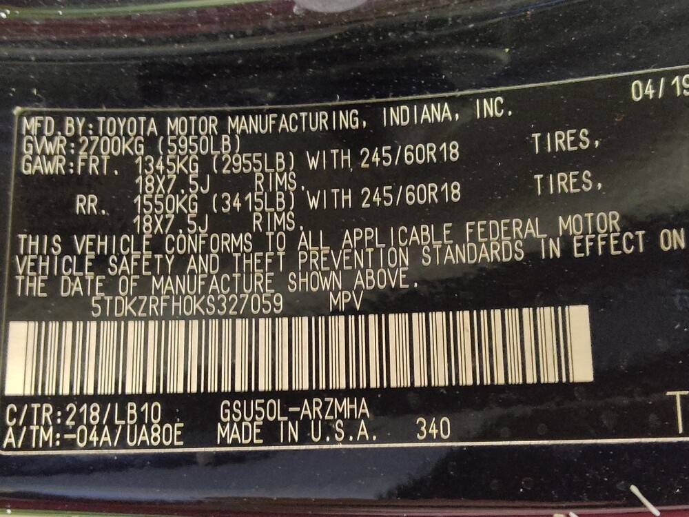 2019 Toyota Highlander in Lakeland, FL 33815 - 18080800 33